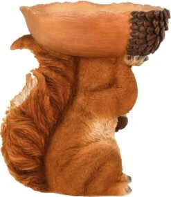 Esschert Design Bol à Nourriture En Forme De Gland Avec écureuil 18,5x10x20,5 Cm