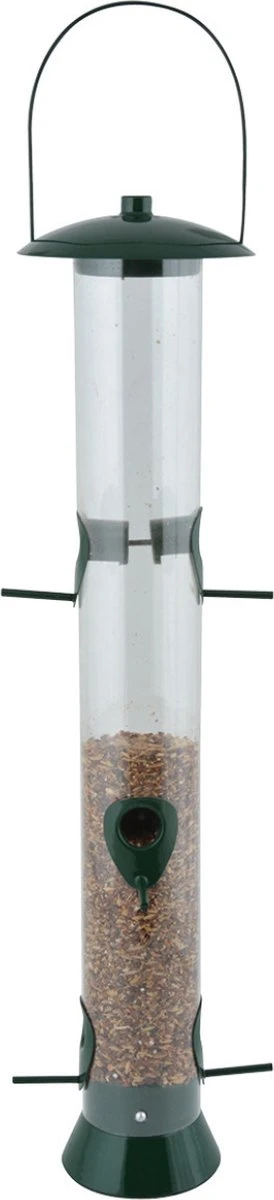 ESSCHERT DESIGN Grande Mangeoire à Oiseaux En Plastique 56 Cm Avec Mélange De Muesli 4 Saisons Pour Oiseaux - Station D'alimentation Vogel - Mangeoire Pour Oiseaux – Image 2