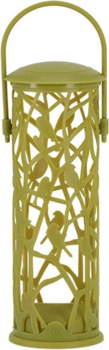 ESSCHERT DESIGN 2x Mangeoire à Oiseaux Silo Pour Boules De Graisse Plastique Vert 27 Cm - Mangeoire à Nourriture Pour Oiseaux Vogel - Station D'alimentation Pour Oiseaux – Image 2