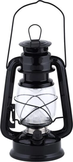 ESSCHERT DESIGN Lampe éolienne / Huile à LED Noire 24 Cm De Haut