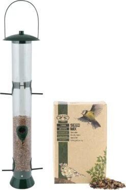 ESSCHERT DESIGN Grande Mangeoire à Oiseaux En Plastique 56 Cm Avec Nourriture Vogel - Station D'alimentation Pour Oiseaux - Mangeoire Pour Oiseaux