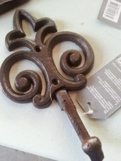 ESSCHERT DESIGN Porte-manteau - Crochet - Lys Français - 12,1x5,3x20,5 Cm - Lot De 2