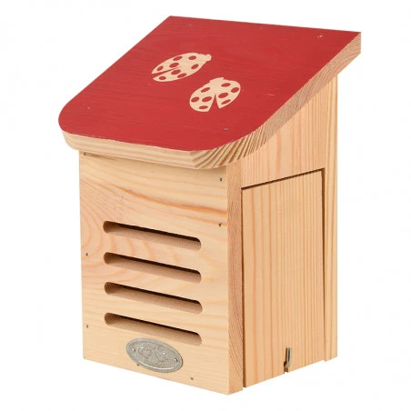 ESSCHERT DESIGN Abri A Coccinelle Rouge Bois FSC 20cm