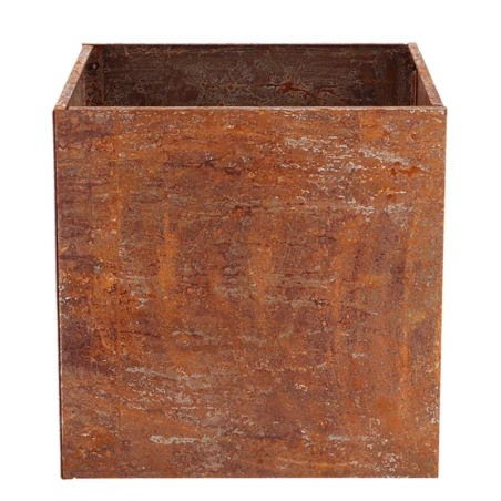 ESSCHERT DESIGN Bac à Fleur Acier Corten Carré Effet Rouille – Image 4