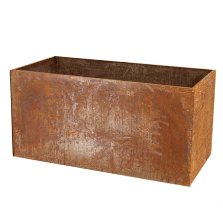 ESSCHERT DESIGN Bac à Fleur Rectangulaire Extérieur Métal Aspect Rouille – Image 2