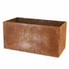 ESSCHERT DESIGN Bac à Fleur Rectangulaire Extérieur Métal Aspect Rouille