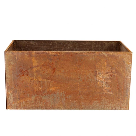 ESSCHERT DESIGN Bac à Fleur Rectangulaire Extérieur Métal Aspect Rouille – Image 3