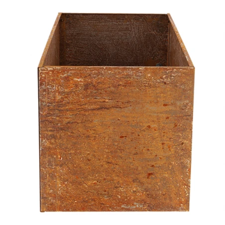 ESSCHERT DESIGN Bac à Fleur Rectangulaire Extérieur Métal Aspect Rouille – Image 5