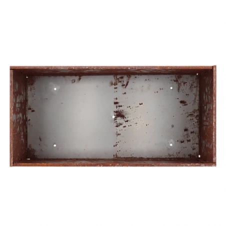 ESSCHERT DESIGN Bac à Fleur Rectangulaire Extérieur Métal Aspect Rouille – Image 8