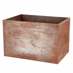 ESSCHERT DESIGN Bac à Fleurs Couleur Rouille En Acier 58 Cm