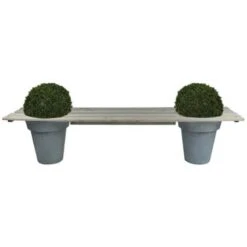 ESSCHERT DESIGN Banc De Jardin Pour 2 Jardinières