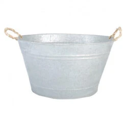 ESSCHERT DESIGN Bassine En Vieux Zinc Avec Poignées