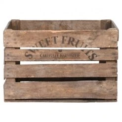 ESSCHERT DESIGN Caisse En Bois Vieillie 51 X 42 Cm
