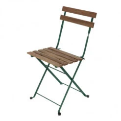 ESSCHERT DESIGN Chaise Bistrot Bois Et Métal Vert