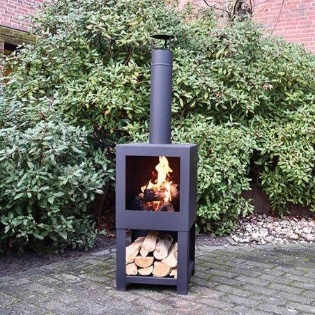 ESSCHERT DESIGN Cheminée Noire Design Extérieur 136 Cm – Image 6