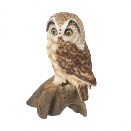 ESSCHERT DESIGN Chouette Sur Souche 24cm Déco Résine – Image 2