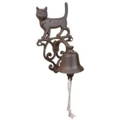 ESSCHERT DESIGN Sonnette De Porte Avec Un Chat Décoratif