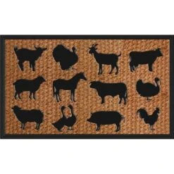 ESSCHERT DESIGN Paillasson De Porte Avec Animaux De Ferme