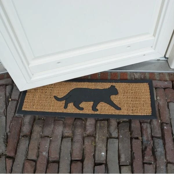 ESSCHERT DESIGN Paillasson Avec Chat En Promenade – Image 2