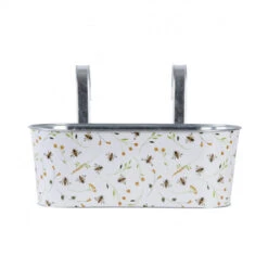 ESSCHERT DESIGN Jardinière En Zinc Abeilles Avec Crochet