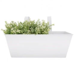 ESSCHERT DESIGN Jardinière Blanche En Zinc
