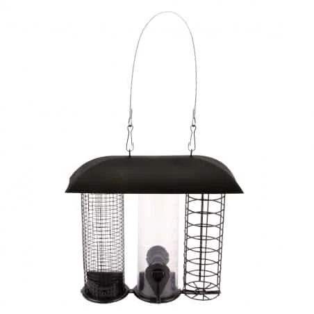 ESSCHERT DESIGN Mangeoire Oiseaux 3 Compartiments