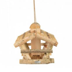 ESSCHERT DESIGN Mangeoire Silo Oiseaux En Bouleau