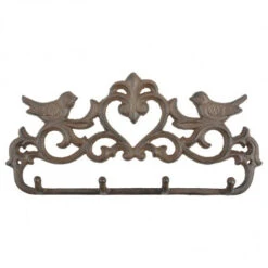 ESSCHERT DESIGN Paterre Fonte 4 Crochets Oiseaux 31 Cm