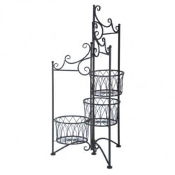 ESSCHERT DESIGN Porte Pots Pliant En Fer Forgé 98 Cm