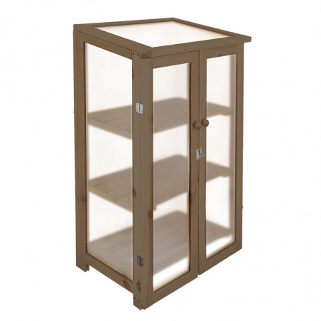 ESSCHERT DESIGN Serre De Jardin Bois Et Polycarbonate 125cm – Image 3