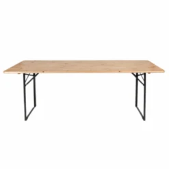 ESSCHERT DESIGN Table De Brasserie En Bois Et Banc 220 Cm