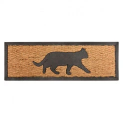 ESSCHERT DESIGN Tapis Cocos/caoutchouc Chat 75 X 25 Cm