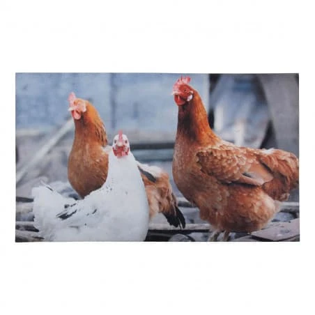 ESSCHERT DESIGN Tapis Fermier Poules 76 X 46 Cm – Image 2