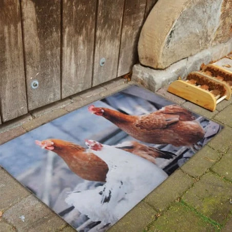 ESSCHERT DESIGN Tapis Fermier Poules 76 X 46 Cm – Image 3