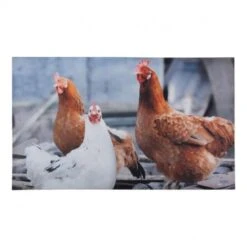ESSCHERT DESIGN Tapis Fermier Poules 76 X 46 Cm