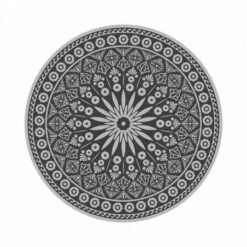 ESSCHERT DESIGN Tapis Rond D'extérieur Gris 170 Cm