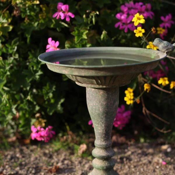 ESSCHERT DESIGN Vogelbad Aged Metal - Ø 24 × 35 Cm – Image 3