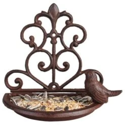 ESSCHERT DESIGN Wandfutterschale Mit Vogel - Gusseisen