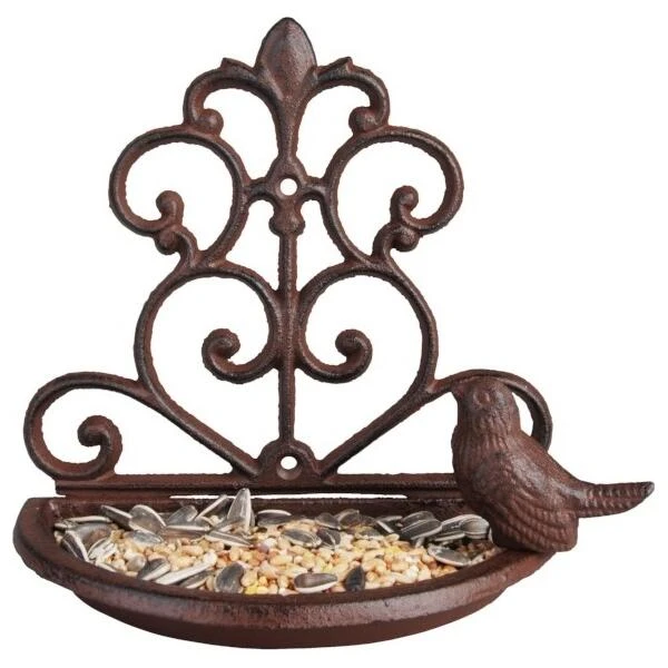 ESSCHERT DESIGN Wandfutterschale Mit Vogel - Gusseisen
